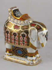 Appraisal: A large Royal Crown Derby elephant paperweight with stopper ht