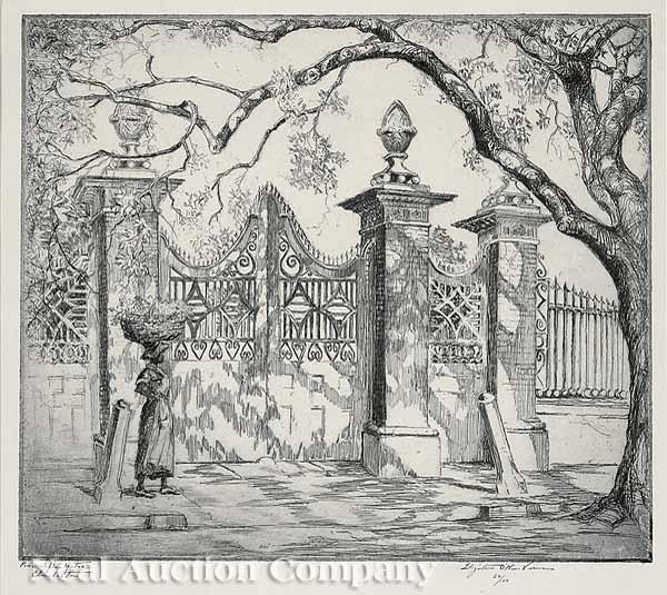 Appraisal: Elizabeth Quale O'Neill Verner American Charleston - Pineapple Gates Charleston