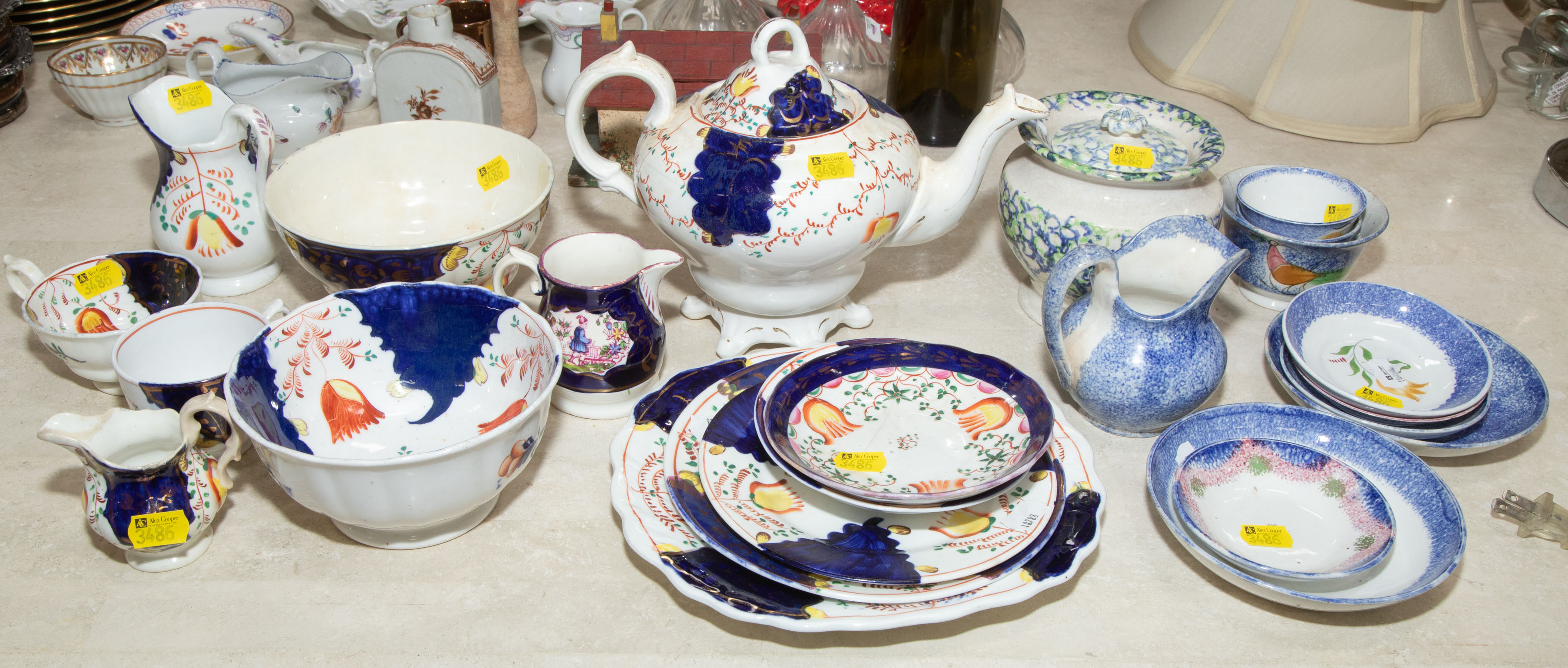 Appraisal: A SELECTION OF EARLY STAFFORDSHIRE CHINA Including an interesting group