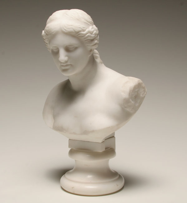 Appraisal: Late th early th century classical marble bust of Venus