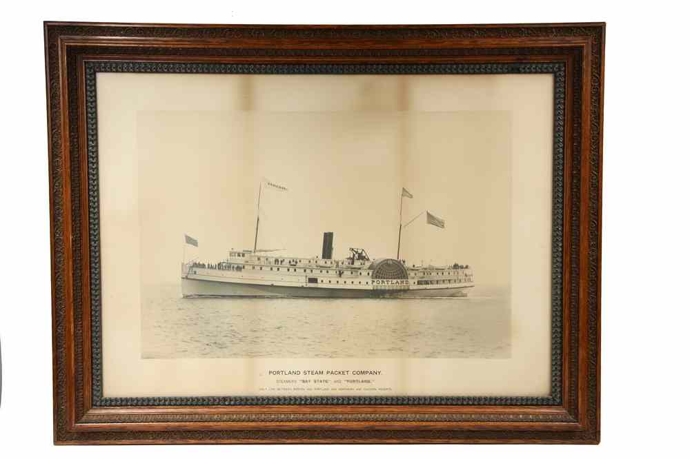 Appraisal: LG FORMAT ALBUMEN PHOTO STEAMBOAT - Portland Steam Packet Company