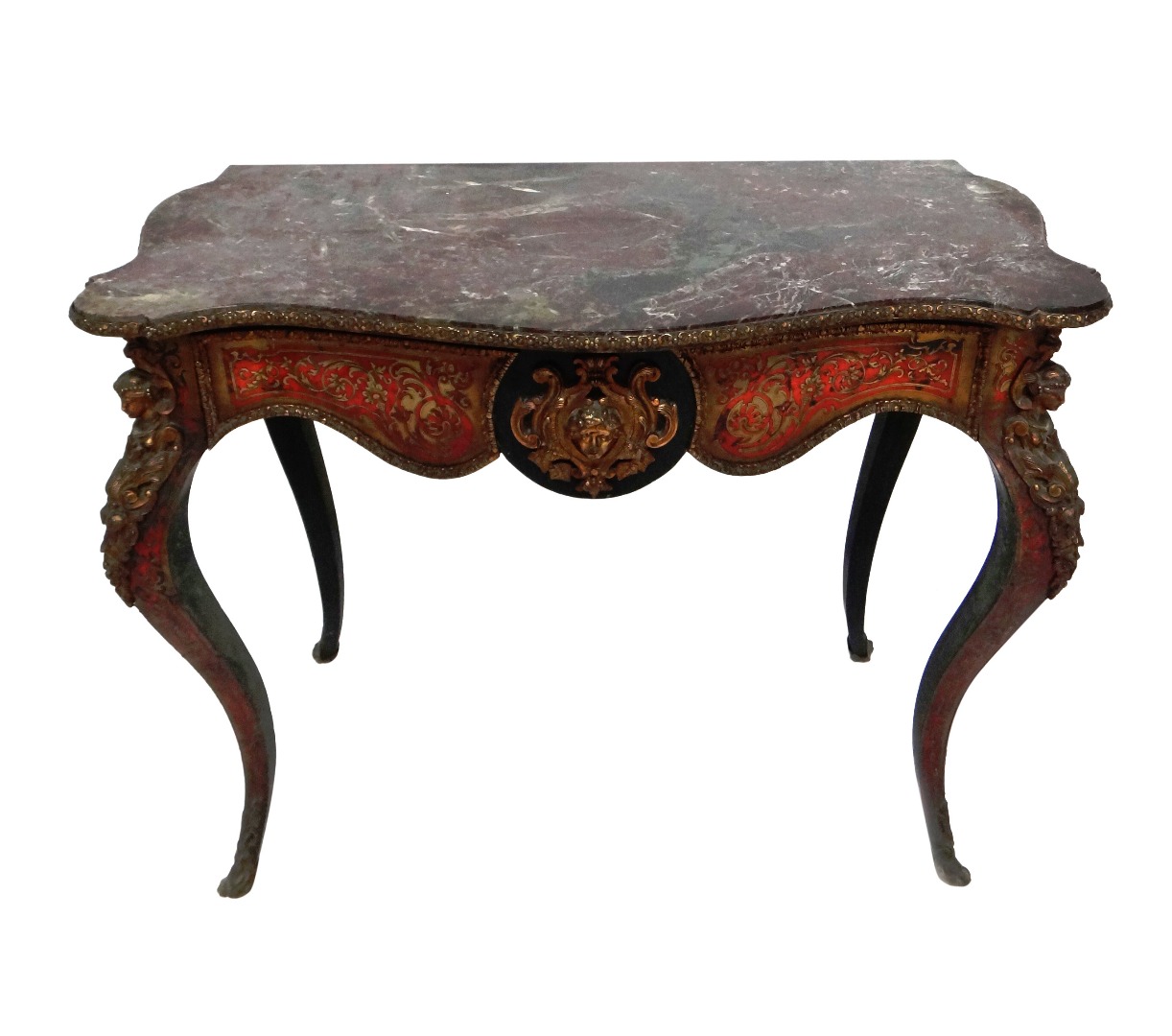 Appraisal: A late th century table the serpentine marble top over