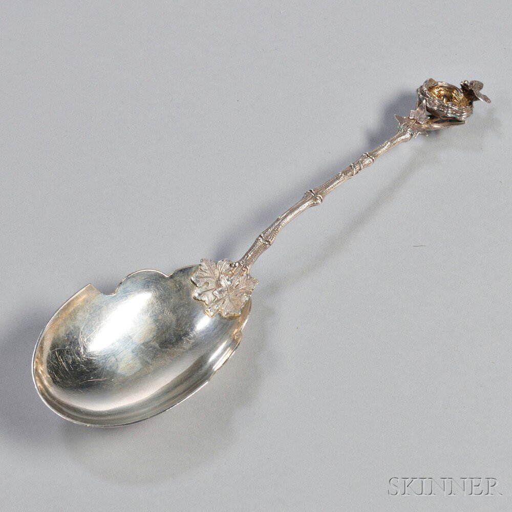 Appraisal: Gorham Bird's Nest Pattern Sterling Silver Serving Spoon Providence last