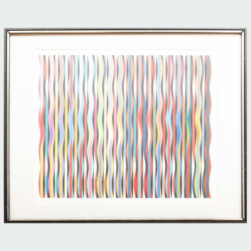 Appraisal: Yaacov Agam b Untitled Screenprint in colors on wove paper