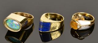 Appraisal: K and K Fashion Rings st item K marked faceted