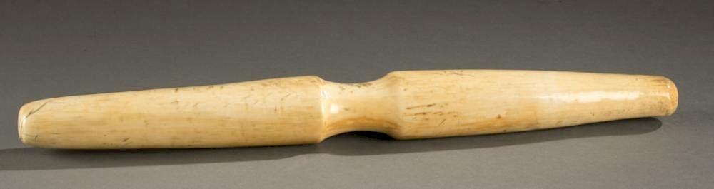 Appraisal: Kuba ivory pounder th th c An ivory pounder Democratic