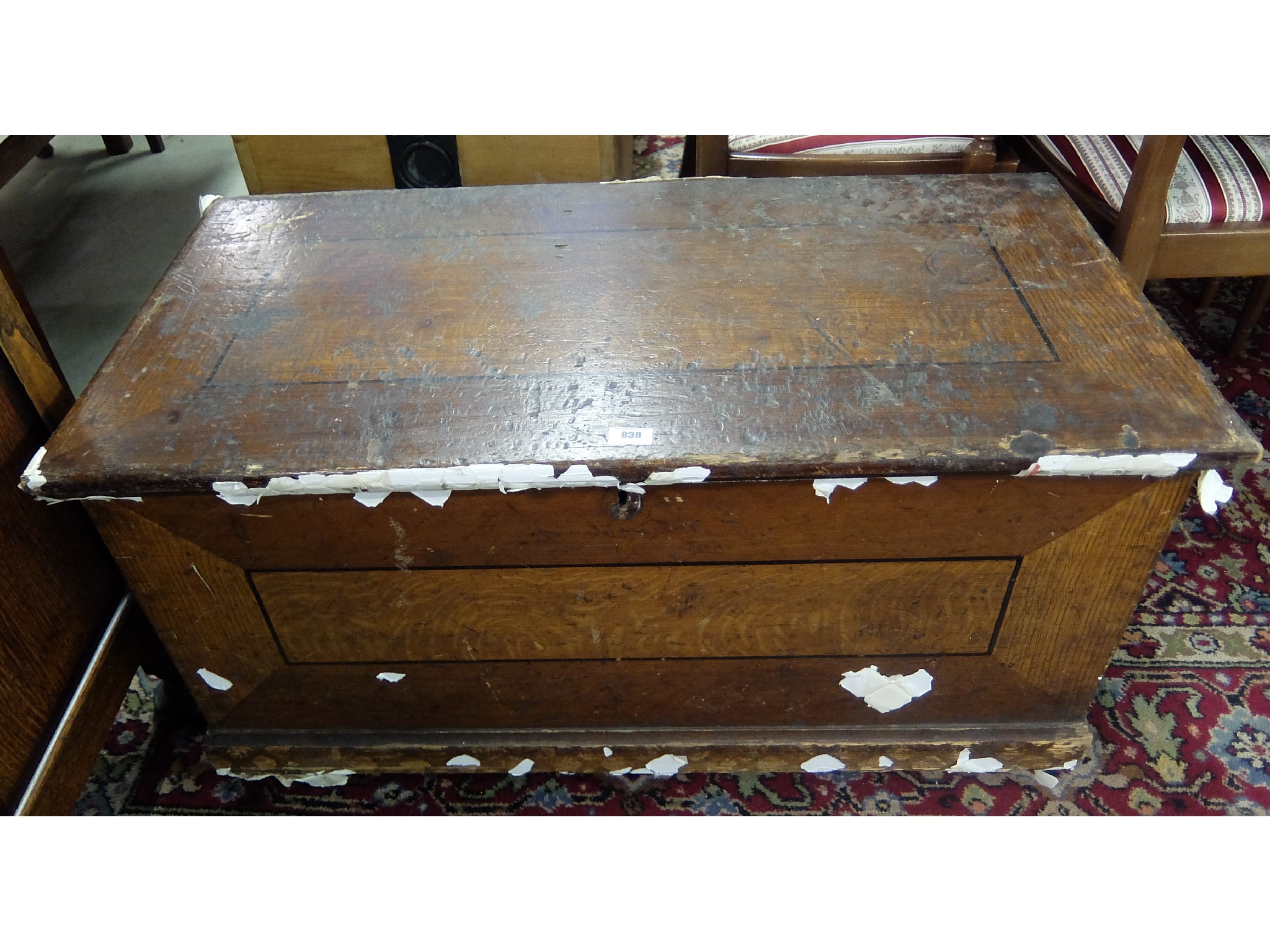 Appraisal: Victorian pine blanket box