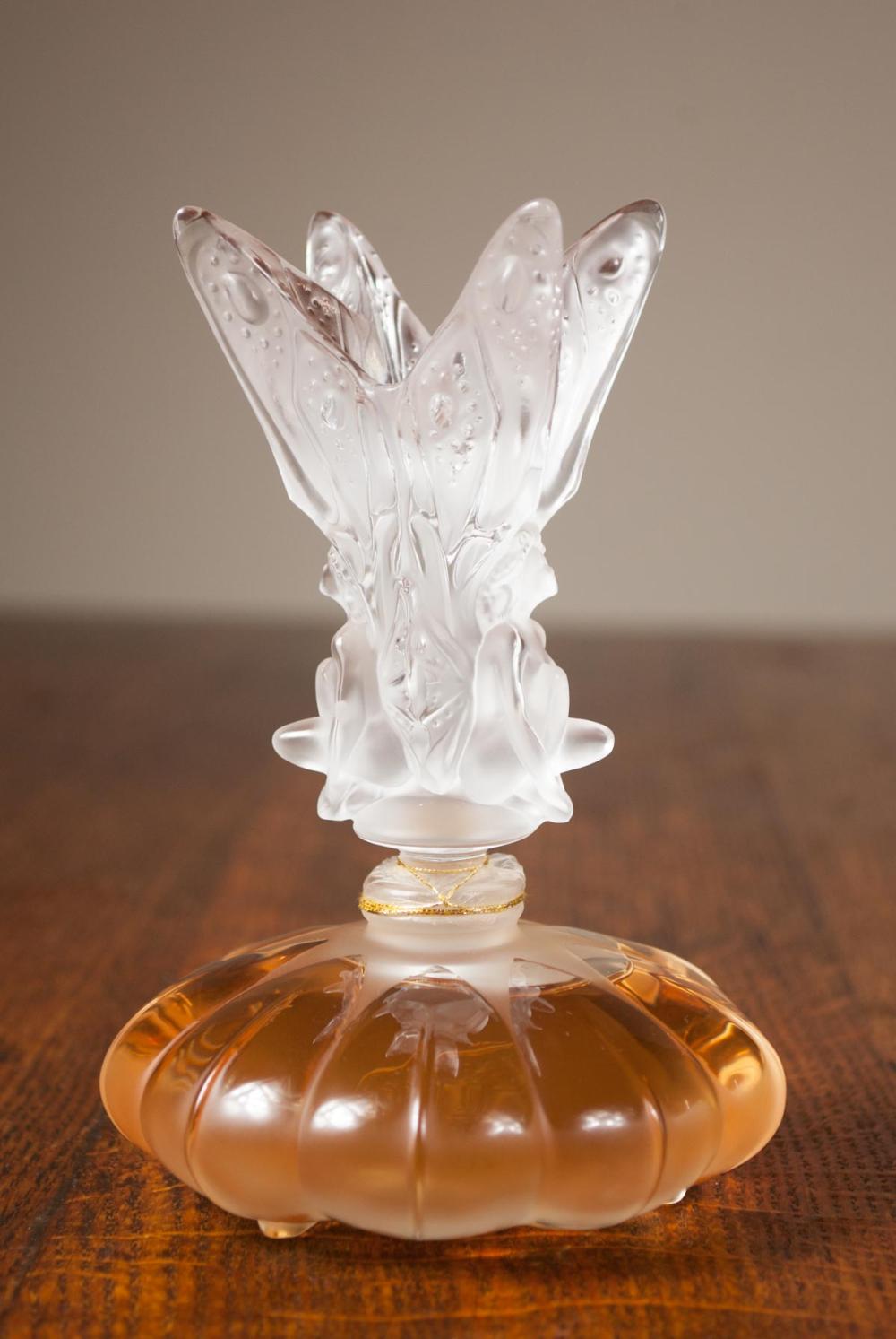 Appraisal: LALIQUE LES FEES CRYSTAL PERFUME Flacon Collection Edition stopper featuring