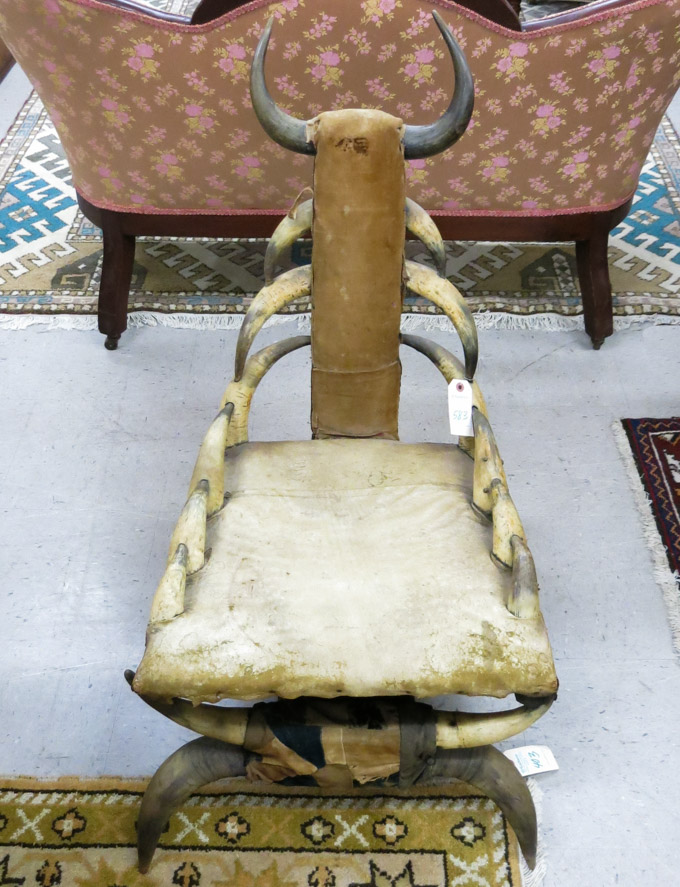 Appraisal: STEER HORN CHAIR American c