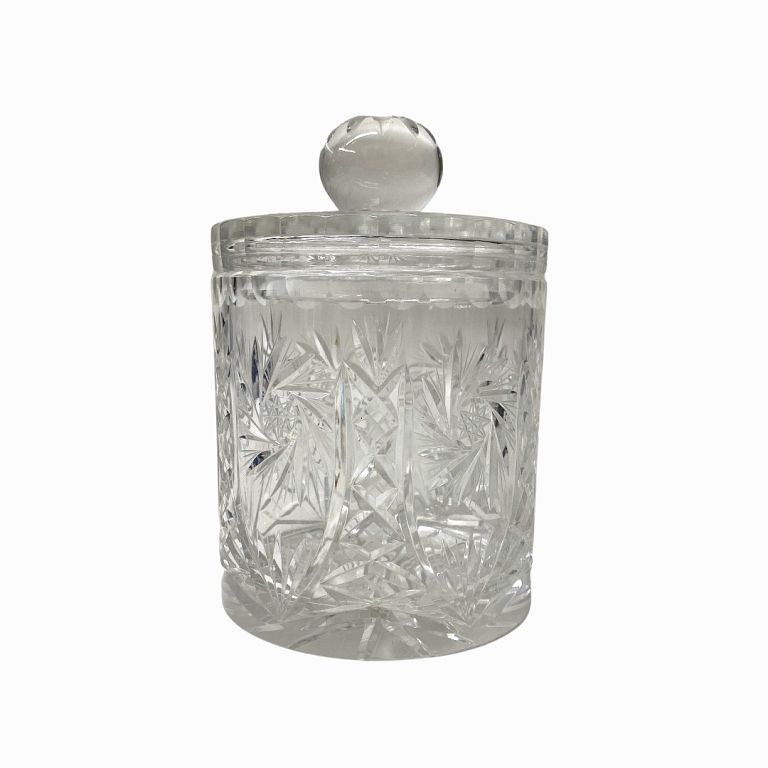 Appraisal: Decorative Crystal Candy Jar Decorative Crystal Candy Jar with Lid