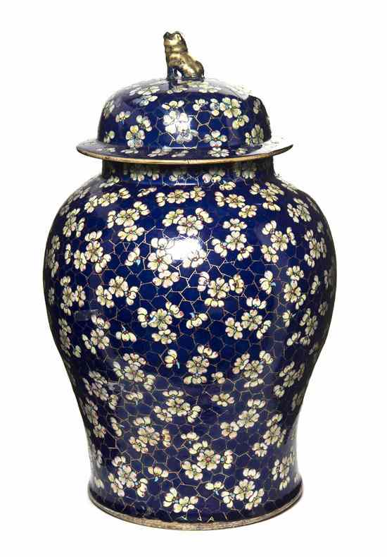 Appraisal: A Chinese Ceramic Lidded Baluster Jar having decoration throughout depicting