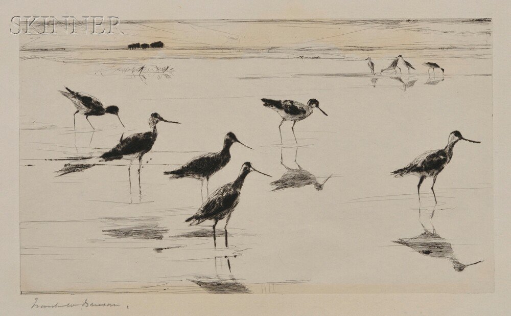 Appraisal: Frank Weston Benson American - Waders published state of Paff