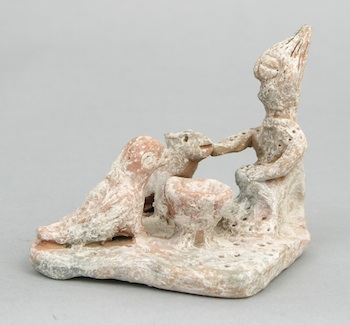 Appraisal: An Early Mediterranean Style Terracotta Miniature Figural of red earthenware