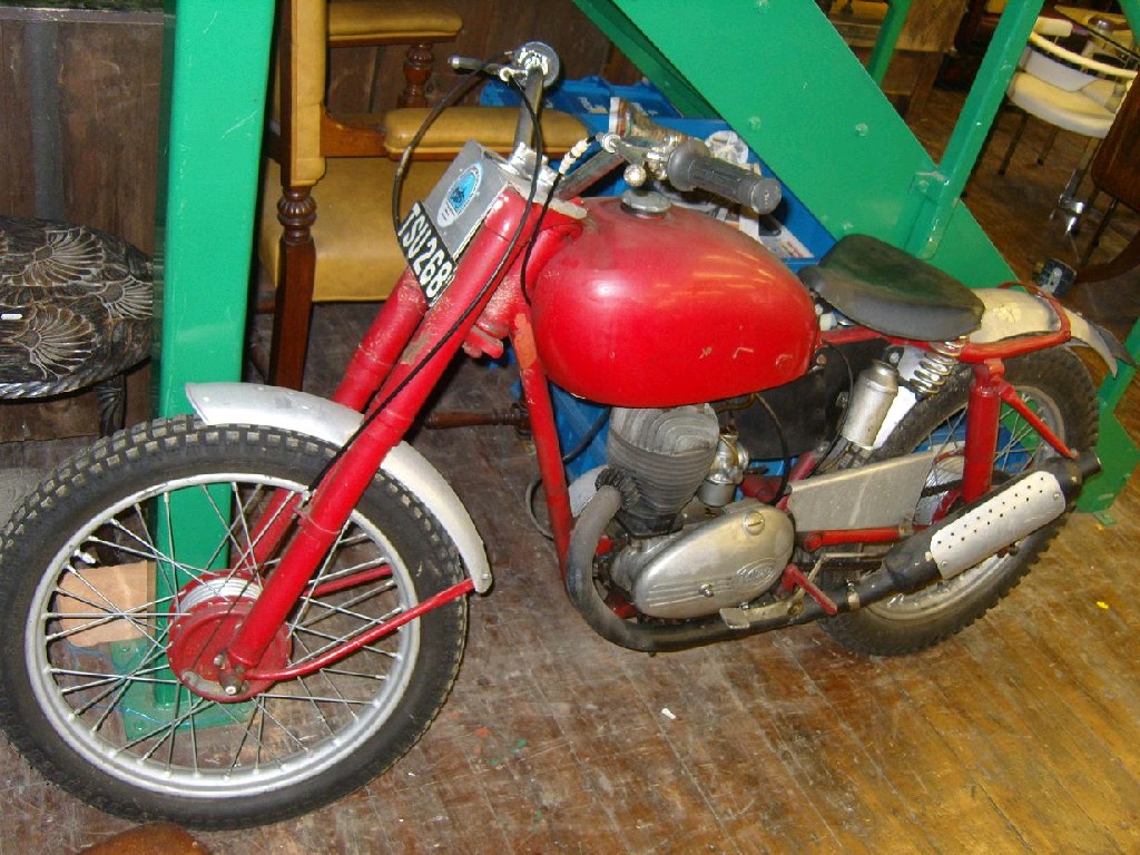 Appraisal: A James K C cc Trails bike Villiers engine frame