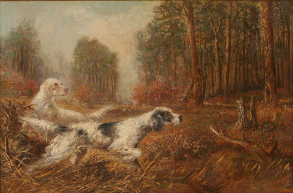 Appraisal: Verner Moore White American - two English Setters hunting in