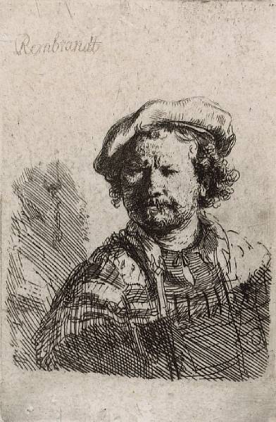 Appraisal: Rembrandt Harmensz van Rijn Dutch - Self-Portrait in a flat