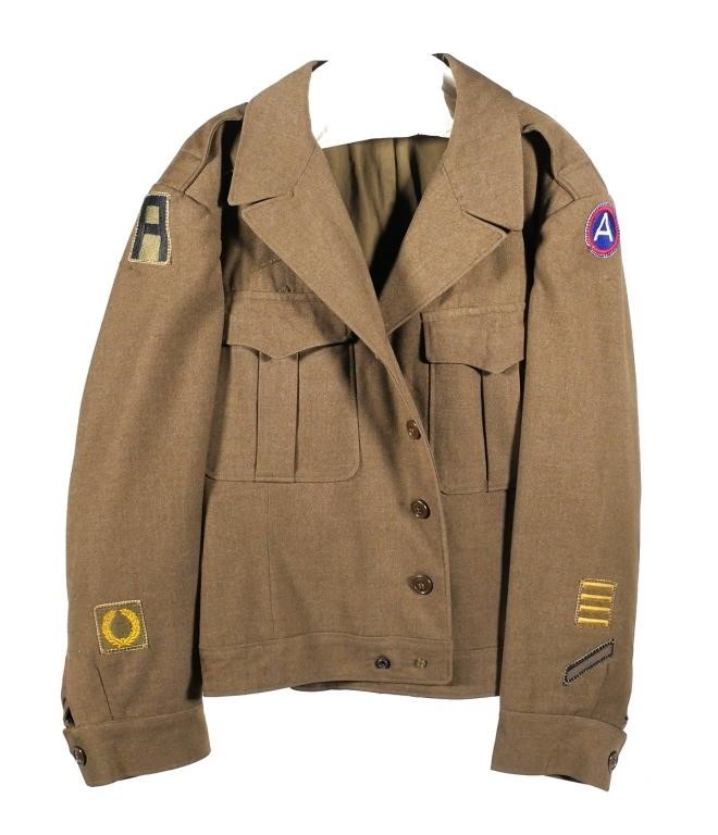 Appraisal: Class A jacket with two different Army patches -- st