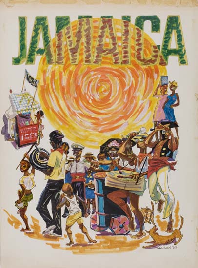 Appraisal: REGINALD GAMMON - Jamaica Tempera and gouache on paper x