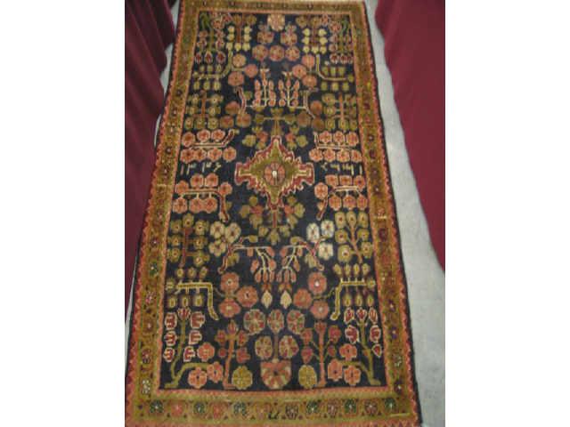 Appraisal: Mahal Persian Handmade Rug floral on indio field reds brown