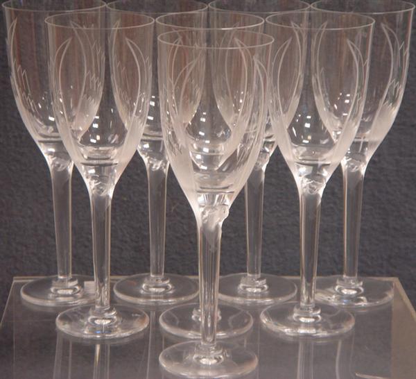 Appraisal: Lalique Angel pattern champagne flutes h Estimate -