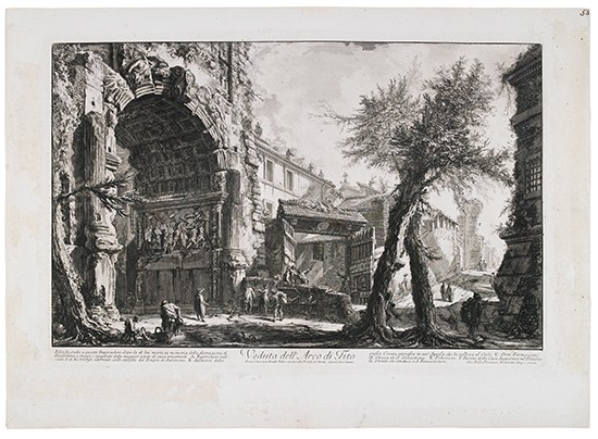 Appraisal: GIOVANNI B PIRANESI Veduta dell'Arco di Tito Etching x mm