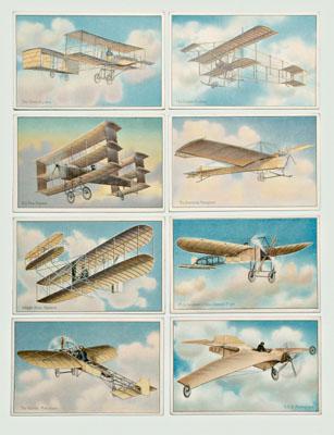 Appraisal: Eight early Tuck aviation post cards polychrome images of early