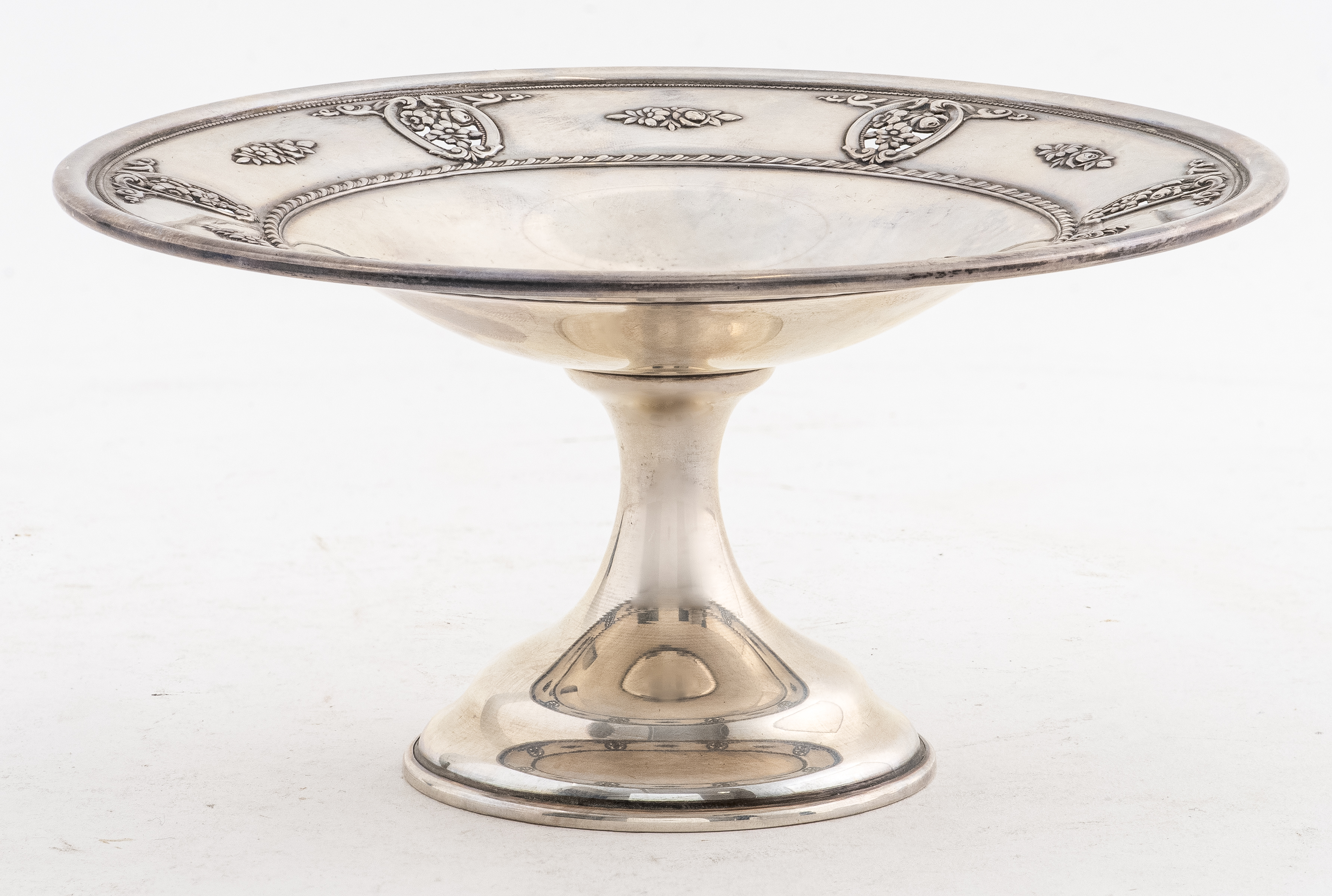 Appraisal: WALLACE ROSE POINT STERLING COMPOTE DISH Wallace Rose Point weighted