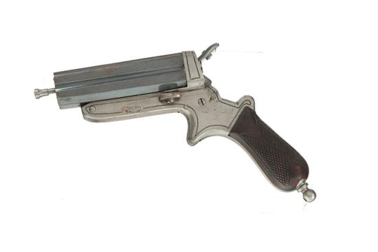 Appraisal: PEPPERBOX PISTOL Possibly Spain th century marked mm '' four-shot