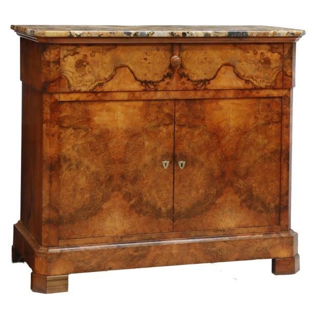 Appraisal: French Louis Philippe period drop-front secretary mid th c marble