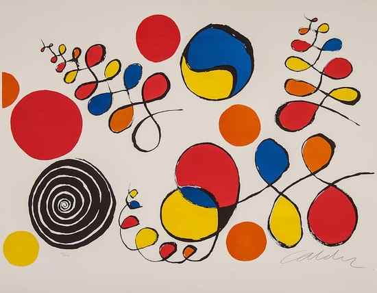 Appraisal: Alexander Calder - Untitled silkscreen printed in colours signed in