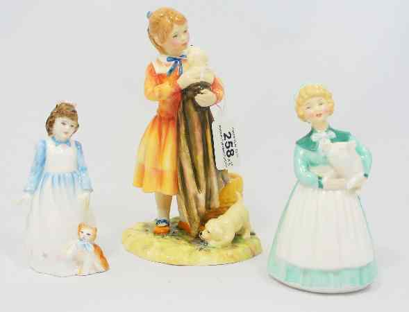 Appraisal: Royal Doulton figures Puppy Love HN Kitty HN and Stayed