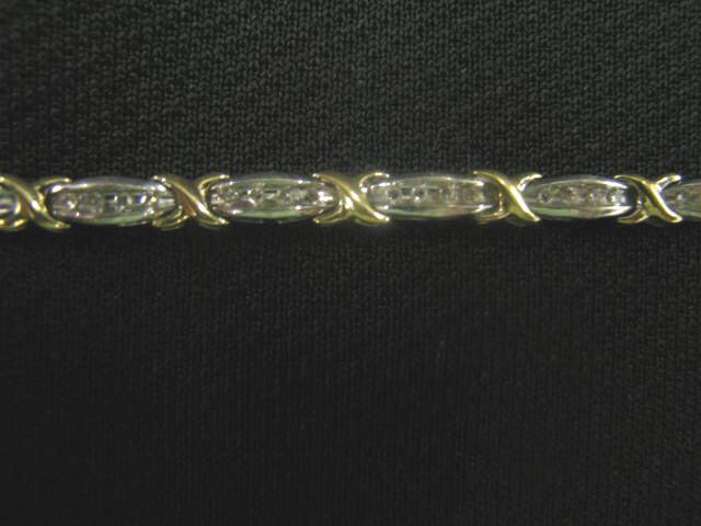 Appraisal: Diamond Bracelet round diamonds totaling carat in k white yellow