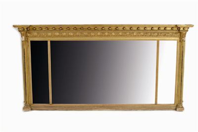 Appraisal: A late Victorian giltwood and gesso landscape overmantel mirror with