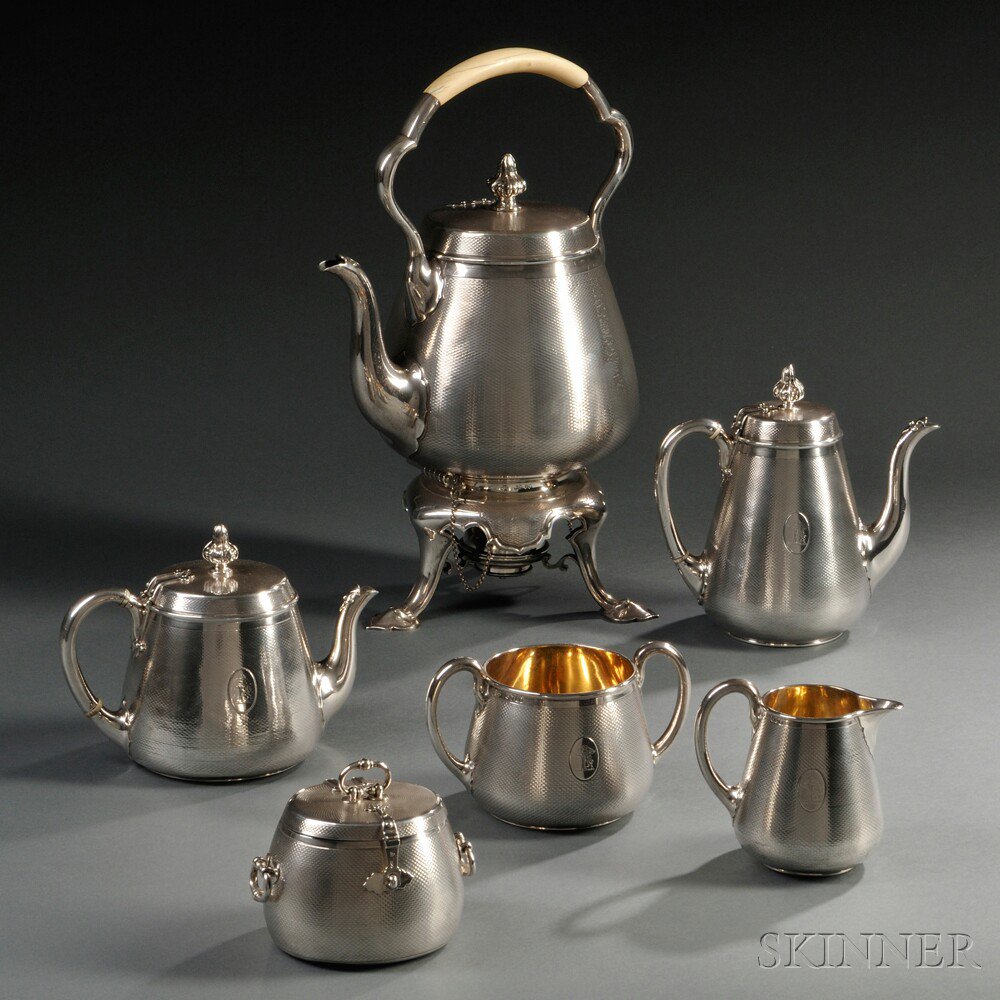 Appraisal: Six-piece Victorian Sterling Silver Tea and Coffee Service London -