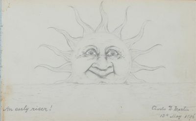 Appraisal: An Early Riser' a Charles Martin pencil drawing dated th