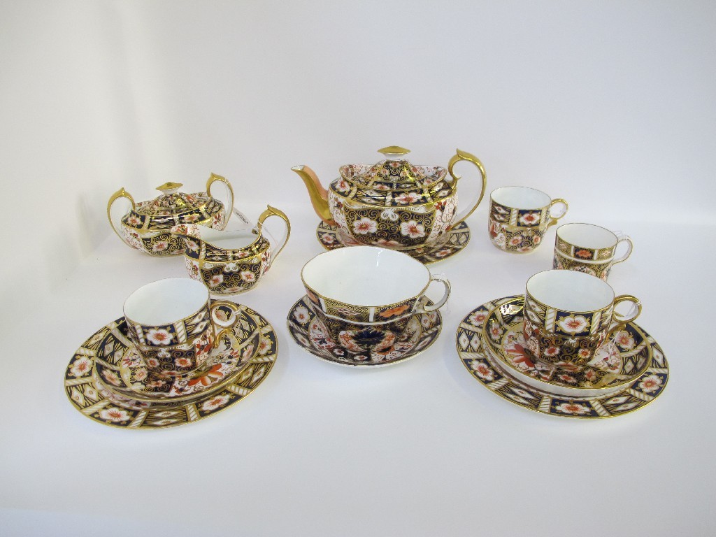 Appraisal: Royal Crown Derby Imari pattern tea for two cups saucers