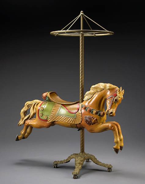 Appraisal: A carved and painted carousel horse attributed to Stein amp