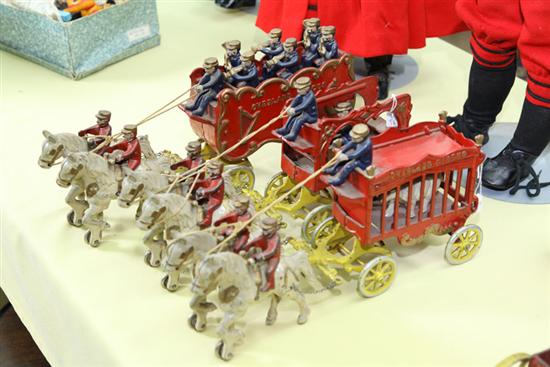 Appraisal: KENTON OVERLAND CIRCUS SET Three piece set including band wagon