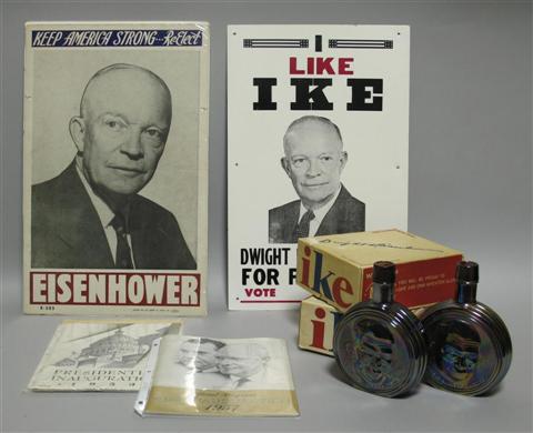 Appraisal: DWIGHT D EISENHOWER MEMORABILIA Including a official inaugural program a