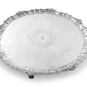 Appraisal: A George II Silver Salver Dennis Wilks London centered with