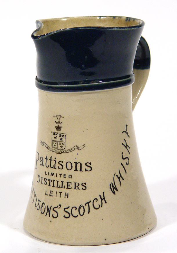 Appraisal: Stoneware water jug advertising Pattisons Distillers Leith impressed factory mark