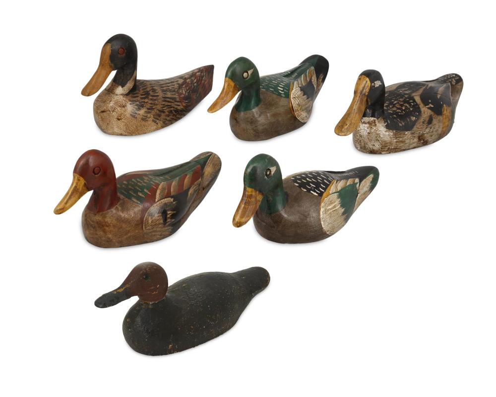 Appraisal: A group of American folk art duck decoys Second-Quarter th