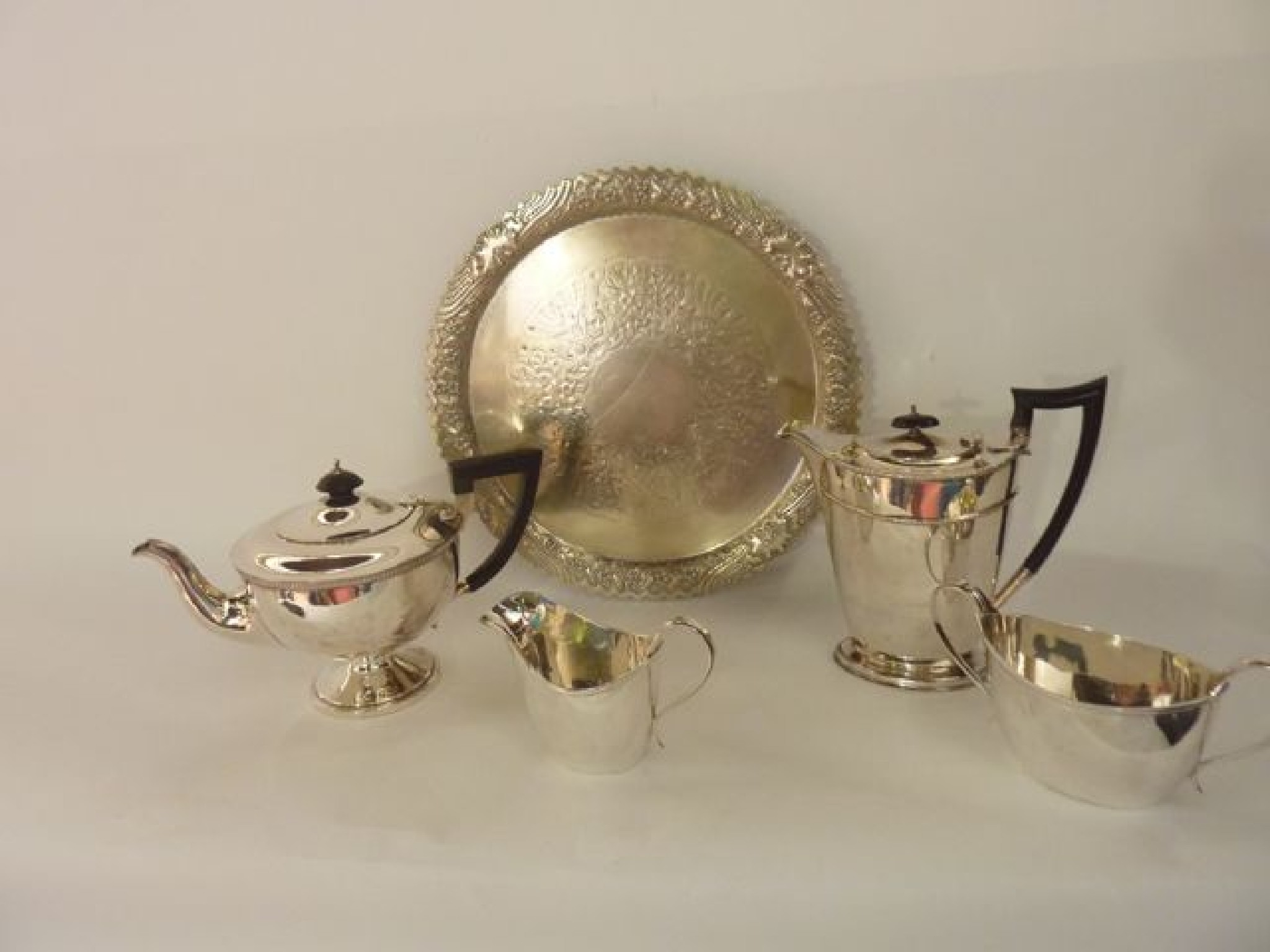 Appraisal: A George V silver coffee pot James Dixon Sons Ltd