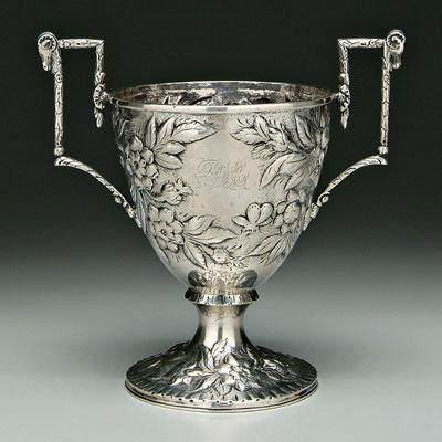 Appraisal: S Kirk Son coin silver cup square high handles with