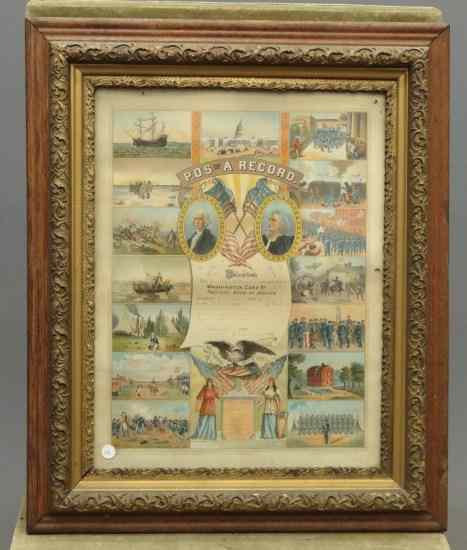 Appraisal: th c ''Patriotic Sons Of America'' print Sight '' x