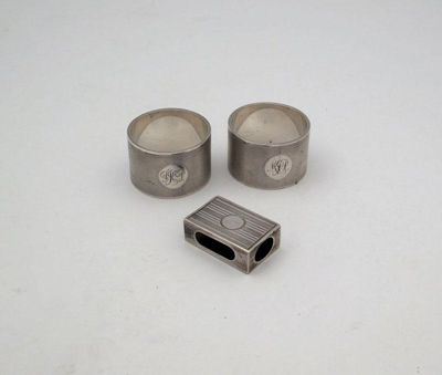 Appraisal: A pair of silver napkin rings by H Atkins Sheffield