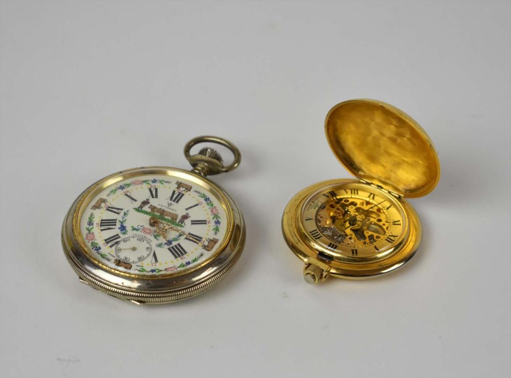 Appraisal: TWO POCKET WATCHESThe first a Swiss Catorex mens pocket watch