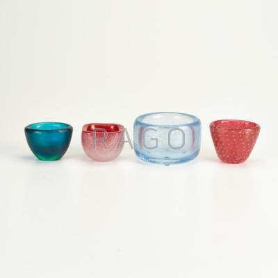 Appraisal: VENINI AND SEGUSO Four small glass bowls Italy late- th