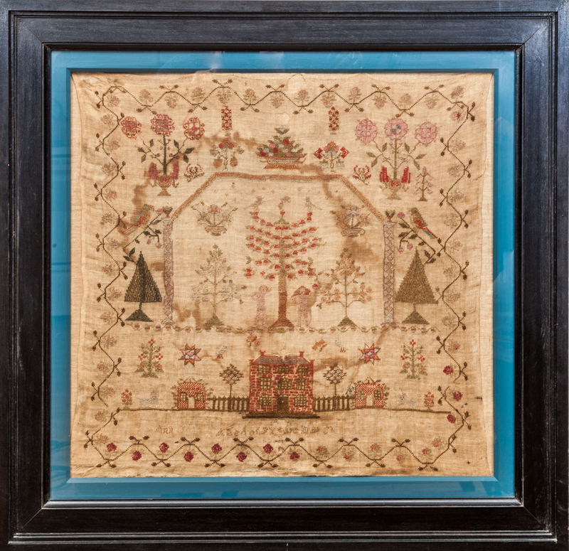 Appraisal: ANGLO-AMERICAN SAMPLER x in x in frame Collection of Jean