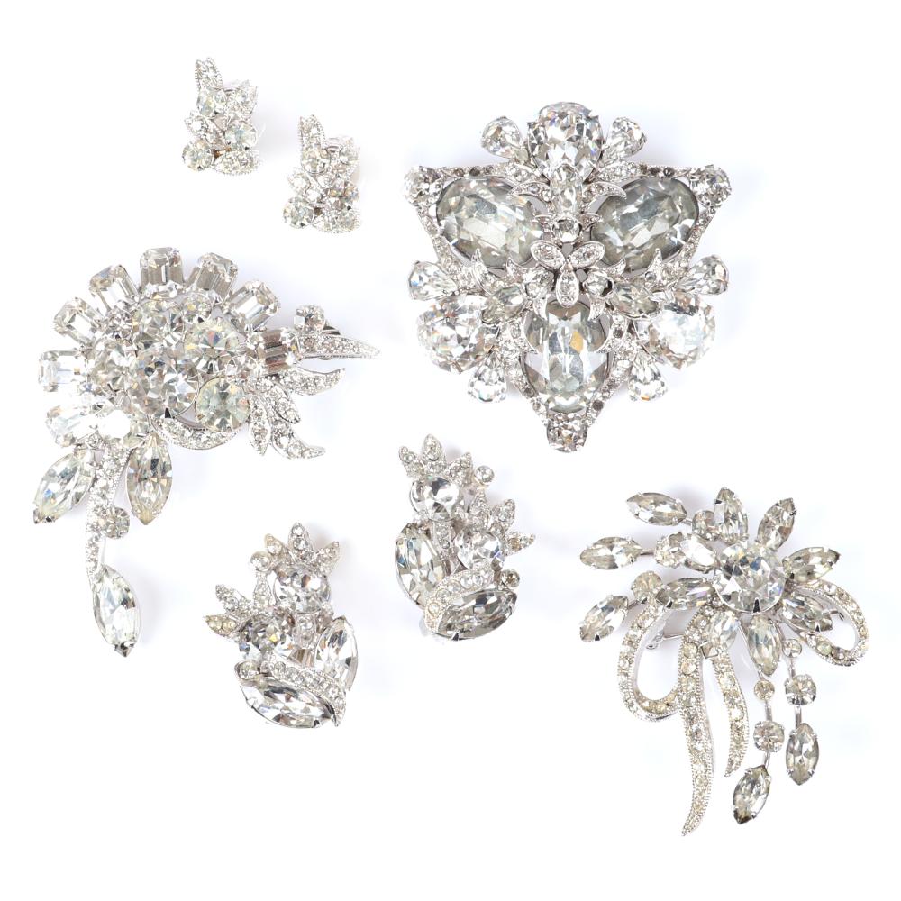 Appraisal: EISENBERG PC DIAMANTE SPARKLE GROUP STUNNING DOMED BROOCH WITH RAISED